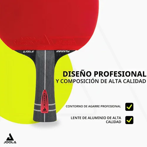 Vista 4 de JOOLA Table Tennis Bat Infinity ITTF Approved Professional Carbon Table Tennis Bat for Advanced Players - with High-Tech Fibre, 7-Layer Bat Blade