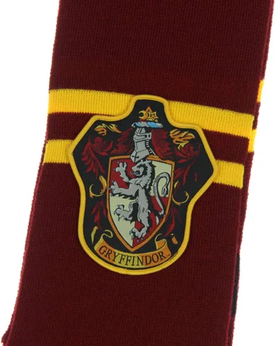Vista 2 de Harry Potter Gryffindor - Bufanda tejida con parches, multicolor, talla única, Rojo