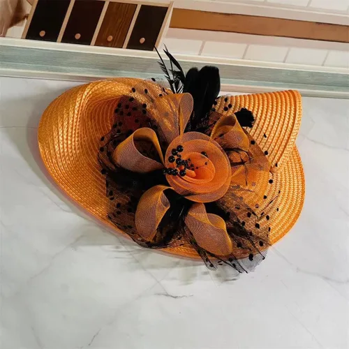 Vista 5 de L'ouve Tocado vintage para niñas, sombreros de fiesta de té para mujer, sombrero de pastillero de los años 20 y 50