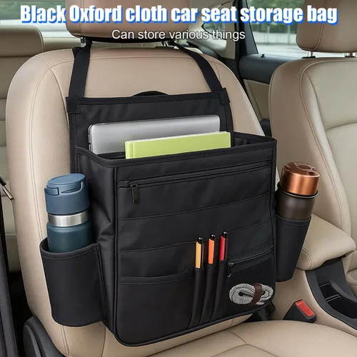 Vista 3 de Organizador para el Asiento Delantero del Auto, Bolsa de Almacenamiento Colgante con Múltiples Bolsillos para el Asiento Trasero del Pasajero