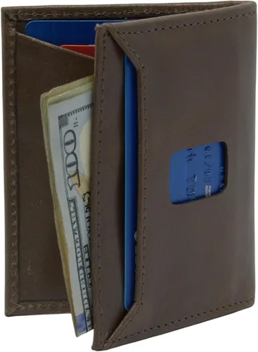 Vista 5 de Alpine Swiss Cartera de doble diamante RFID para tarjetas de visita, Arenisca, Talla única, Tarjetero