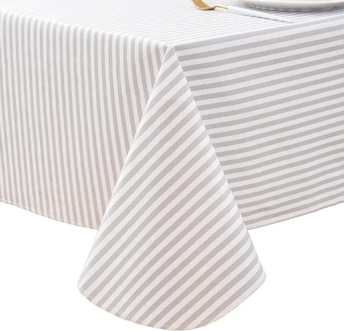 Vista 16 de LIBERECOO Mantel de vinilo resistente con reverso de franela, mantel de plástico impermeable a prueba de aceite, resistente a las manchas, lavable