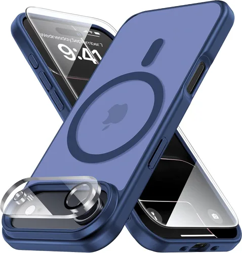 Vista 116 de Yriklso 3 en 1 Funda Magnética Fuerte para iPhone Air, 1X Protector de Pantalla + 1X Protector de Lente de Cámara, Cubierta Protectora a Prueba