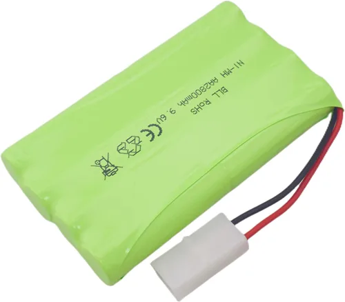 Vista 4 de 2 pilas recargables AA de 9.6 V 2800 mAh con enchufe Tamiya con cable de carga USB para coches de juguete a control remoto, camiones, tanques
