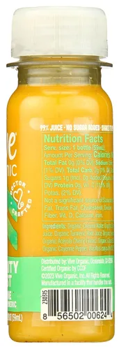 Vista 8 de Vive Organic Immunity Boost Cayena, shot de jengibre y cúrcuma (botella de 2 onzas)
