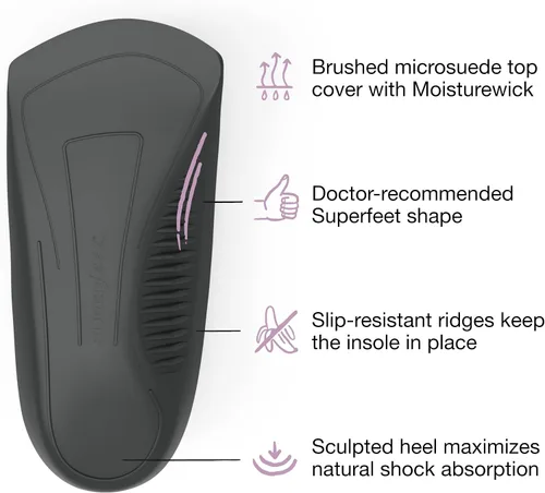 Vista 4 de Superfeet Plantillas casuales Easyfit para mujer, plantillas cómodas para zapatos para mujer, plantillas ortopédicas antifatiga para zapatos