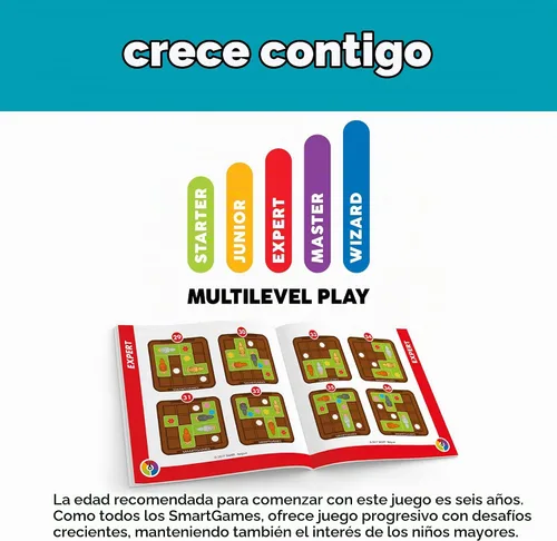Vista 7 de SmartGames Squirrels Go Nuts Sliding Logic - Juego de rompecabezas de viaje con 60 desafíos para niños a partir de 6 años