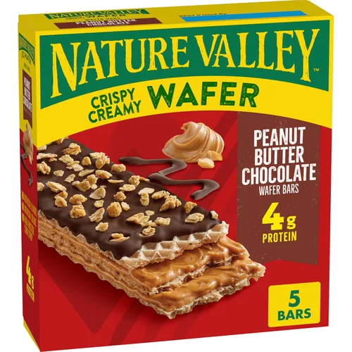 Vista 9 de Nature Valley Barras de Waffle Cremosas y Crujientes, Arándano, Grano Entero, 5 Barras, 6.5 oz