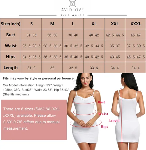 Vista 6 de Avidlove Ropa de dormir para mujer con tirantes delgados ajustables