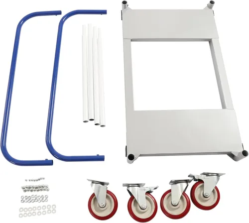 Vista 7 de Camión de panel de acero con ruedas giratorias, carrito de panel de marco de acero, capacidad de carga de 1500 libras, 35 pulgadas de largo x 20