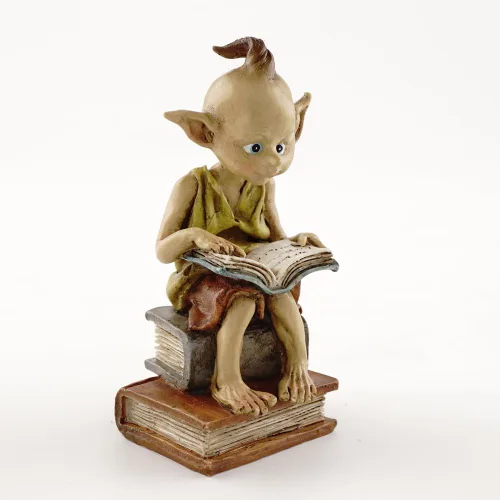 Vista 13 de Top Collection - Estatua miniatura para jardín de hadas y terrario Poco hada bostezando