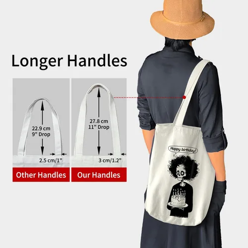 Vista 5 de itgowisa Bolsa de lona para mujer, bolsa de mano con bolsillo interior con cremallera, bolsa de lona con cremallera para compras, trabajo