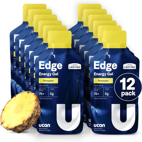 Vista 8 de UCAN Edge Energy Gel Shots, chocolate (12 paquetes de 2 onzas) para correr, entrenamiento, ejercicios, fitness, ciclismo, crossfit Sin azúcar