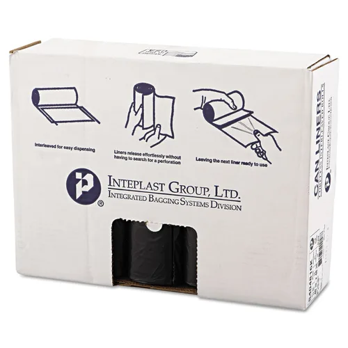 Vista 10 de Inteplast Group - Bolsas de basura comerciales de alta densidad, 60 L, 8 micrones, 61x83.8 cm, color negro, 50 bolsas/rollo, 20 rollos/cartón