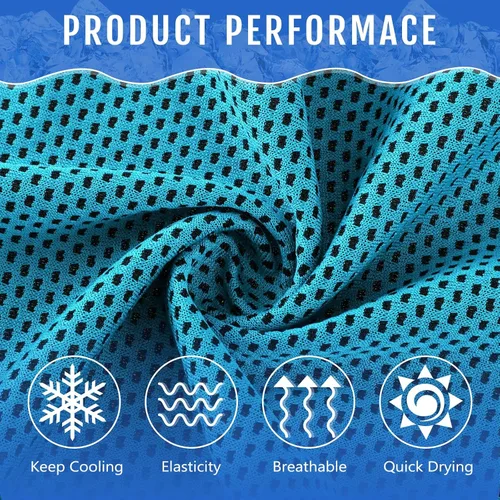 Vista 2 de Hosuly Paquete de 30 Toallas Refrescantes, 40"x12" Hielo Transpirables Suaves Frías Paño de Sudor Microfibra Paños de Entrenamiento para Gimnasio