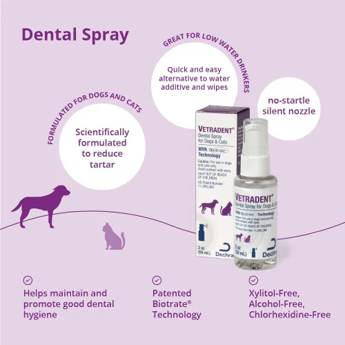 Vista 3 de Vetradent Spray dental, 2 oz Tecnología Biotrate™; sin xilitol, sin alcohol; el embalaje puede variar Transparente