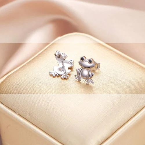 Vista 6 de Aretes de plata de ley S925 para mujer, joyería de verano