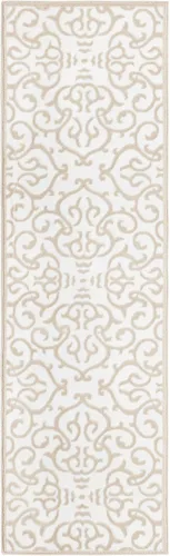 Vista 3 de Alfombra de Área de la Colección Rushmore de Unique Loom - Johnson (Corredor de 2' x 7' 3", Blanco Nieve/Beige)