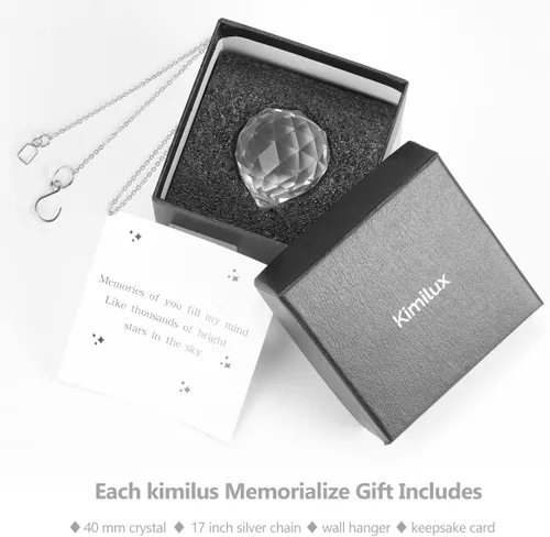 Vista 4 de kimilus Regalo conmemorativo moderno para la pérdida de un ser querido, pérdida de padre, pérdida de recuerdo de la madre, bola de cristal de 1.575