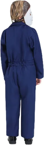 Vista 4 de BAEHEU Disfraz de Michael Myers para niños, disfraz de cosplay para niños, disfraz de Halloween