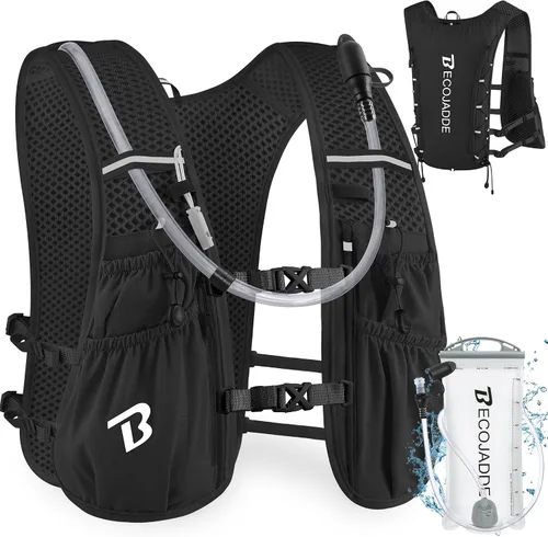 Vista 8 de BECOJADDE Chaleco de Hidratación Mochila para Correr para Hombres Mujeres, Mochila de Hidratación Ligera de 5L para Correr, Chaleco de Hidratación