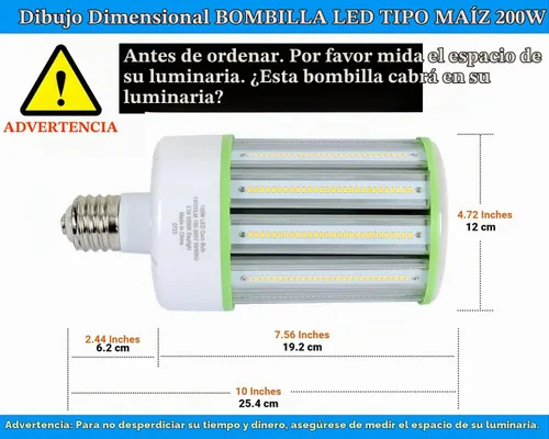 Vista 2 de TJBB Paquete de 2 bombillas LED de mazorca de maíz de 100 W, bombilla LED de base grande Mogul E39 (reemplazo de 250-400 W MH/HPS), iluminación