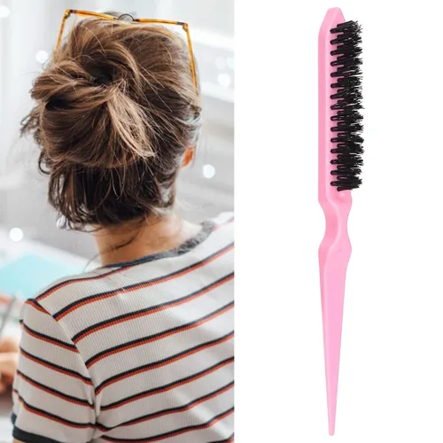 Vista 3 de Cepillo de burlas, cepillo de pelo de burlas, mango de plástico, cepillo de pelo de nailon portátil de viaje, herramienta de peinado para cortar