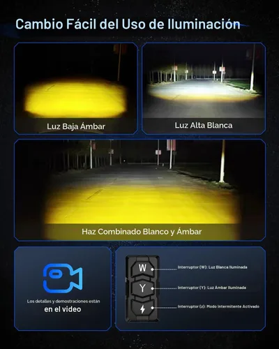 Vista 4 de NOVSIGHT Luces antiniebla de conducción LED todoterreno auxiliares de motocicleta de 2 pulgadas, par