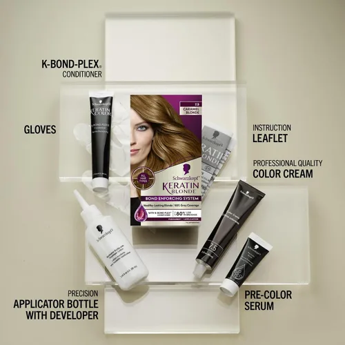 Vista 42 de Schwarzkopf Keratin - Tinte para el cabello rubio, 7.0 rubio ceniza oscuro, coloración permanente de calidad profesional, sistema de refuerzo