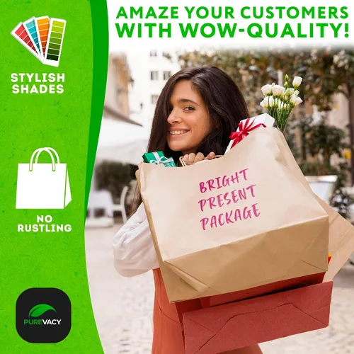 Vista 4 de Bolsas de papel kraft con asas. Bolsas de papel biodegradables de 150 GSM con asas para cualquier ocasión, Rojo