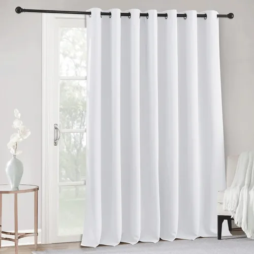Vista 42 de RYB HOME Cortinas portátiles para puerta con privacidad, cortinas opacas y aislantes térmicas para dormitorio, armario, sala de estar, comedor, Beige