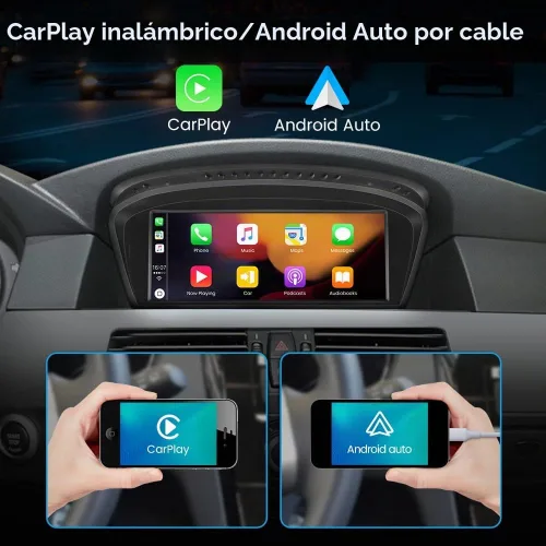 Vista 3 de Pantalla de radio de coche Junsun para BMW 3 5 Series E60 E90 E93 2004-2008 CIC System