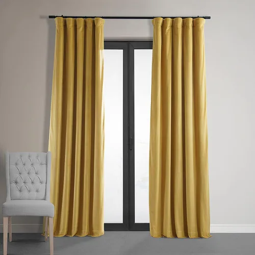 Vista 31 de HPD Half Price Drapes Cortinas Opacas Térmicas de Terciopelo Signature para Sala de Estar de 63 Pulgadas de Largo (1 Panel) con Bolsillo para Barra