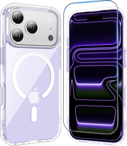 Vista 74 de Funda transparente para iPhone 11 con protector de pantalla, compatible con Magsafe, antiamarilleo, protección de grado militar, a prueba de golpes