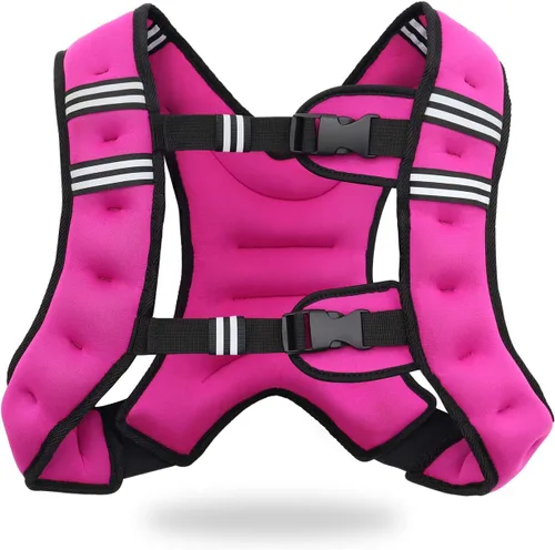 Vista 11 de VIVITORY Chaleco con peso, equipo de entrenamiento, chaleco de peso corporal de 11 libras/18 libras para hombres, mujeres, entrenamiento de fuerza