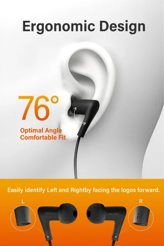 Vista 3 de FUNLOGY Auriculares con cable (0.138 in, negro)
