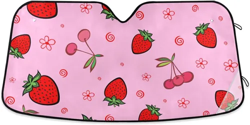 Vista 8 de Qilmy Parasol plegable para parabrisas de automóvil, diseño de ojo de gato negro, protector solar UV, 55 x 27.6 pulgadas