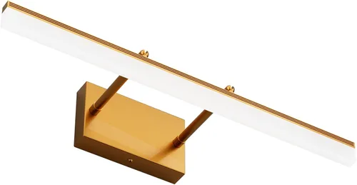Vista 31 de Aipsun Luces LED de tocador de 15.7 pulgadas ajustables para baño, lámpara de pared para baño, accesorio de iluminación sobre espejo cromado moderno