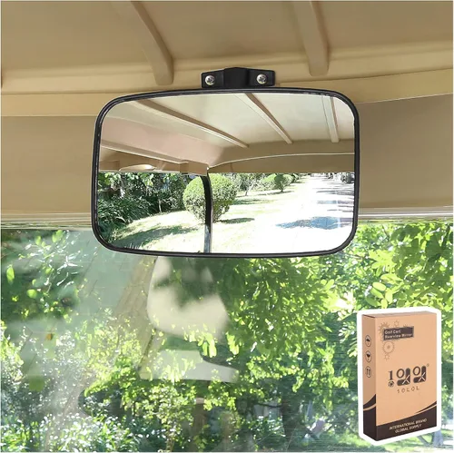 Vista 5 de 10L0L Juego de espejos para carrito de golf, espejos laterales y espejo retrovisor panorámico grande Radian extra ancho para EZGO Yamaha Club Car
