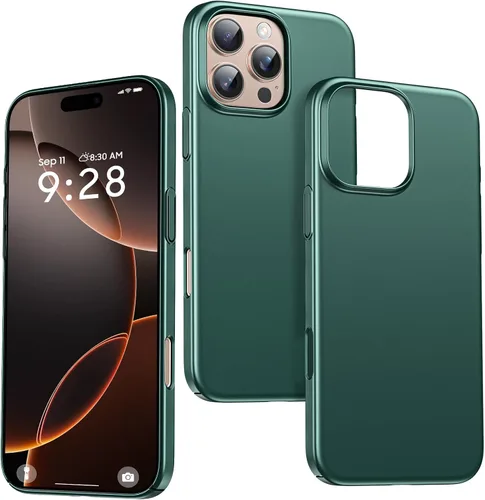 Vista 25 de GRECAZO Funda delgada para iPhone 16 Pro Max, ultra fina, color negro