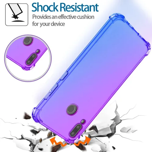 Vista 7 de Funda para Huawei Y9 2019, Enjoy 9 Plus JKM-LX1 Case, Crystal Clear Case Gradient Slim Anti Scratch TPU a prueba de golpes Funda protectora