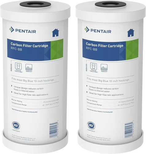 Vista 8 de Pentair Pentek RFC-BB Filtro de Agua de Carbón Big Blue, 10 Pulgadas, Cartucho de Repuesto de Carbón de Flujo Radial de Servicio Pesado para Toda
