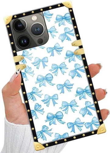 Vista 19 de Funda compatible con iPhone 14 Pro Max (6.7 pulgadas), hermosa mariposa Flosers dorada, de lujo, suave TPU duro, parte trasera de policarbonato