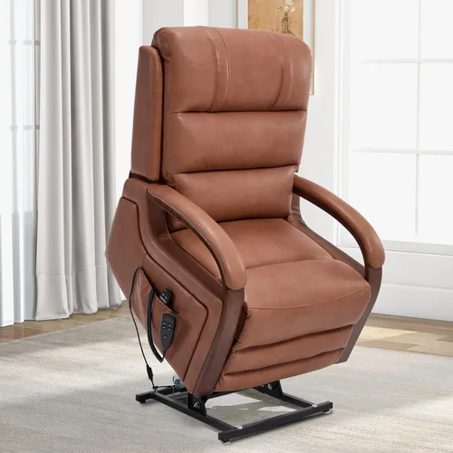 Vista 18 de Trustyue Silla Reclinable de Elevación Eléctrica de Doble Motor, Reclinable Completamente Plana, Silla Elevadora con Masaje y Calor, Asistencia