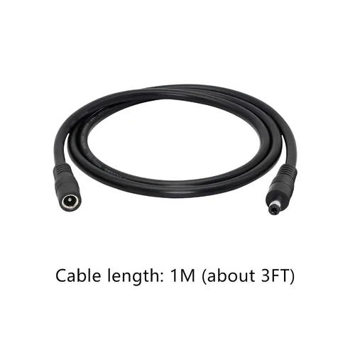 Vista 8 de GINTOOYUN Cable de extensión de alimentación CC, cable adaptador de corriente macho a hembra de 0.217 in x 0.083 in, cable resistente de 3 pies y 18