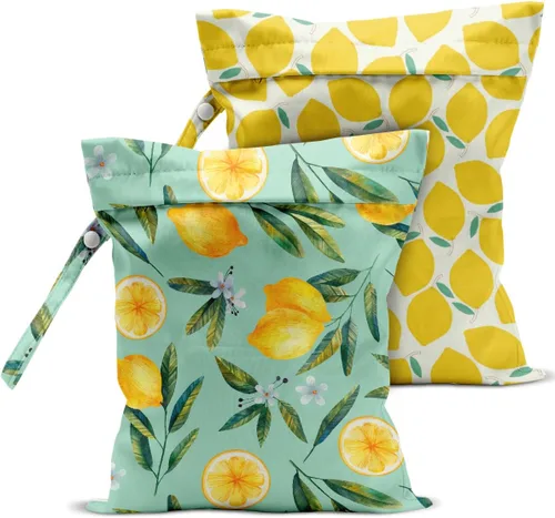 Vista 25 de 2 Piezas Bolsa Húmeda, Bolsa Impermeable Húmeda y Seca, Bolsa de Lavandería Pequeña, para Traje de Baño, Piscina, Viaje, Playa, Pañales, Ropa Sucia