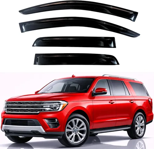 Vista 86 de KPY Protector de lluvia compatible con Ford Bronco 1980-1996, Ford F150 F250 F350, deflectores de ventilación lateral para visera de ventana