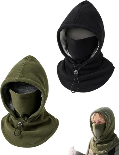 Vista 13 de 3 in 1 Winter Hood Fleece Face Mask & Neck Warmer for Cycling Multicolor 4pc
