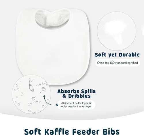 Vista 3 de Tiny Twinkle Baby Feeding Bibs - Waterproof and Absorbent Infant Drool and Feeding Baby Bibs