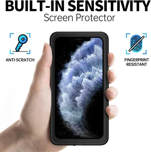 Vista 4 de BEASTEK Funda impermeable para Apple iPhone 11 Pro, serie NRE, a prueba de golpes, bajo el agua IP68, con protector de pantalla integrado, funda